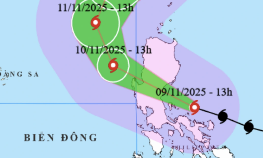 Siêu bão Fung wong đang hướng vào Biển Đông