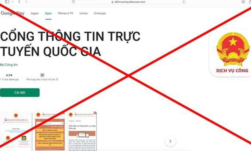 Giả mạo website của Bộ TT&TT để lừa đảo, đánh cắp thông tin
