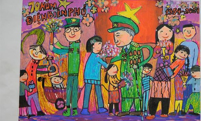 Hơn 420.000 tác phẩm dự thi vẽ tranh kỷ niệm 70 năm chiến thắng Điện Biên Phủ