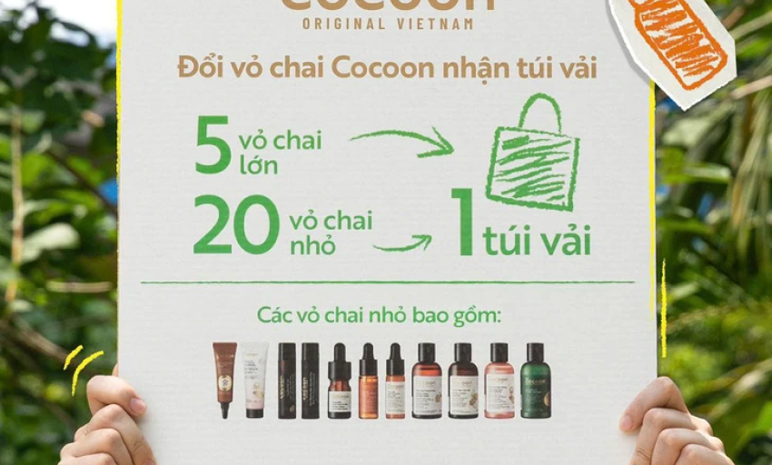 Cocoon Việt Nam khởi động chương trình 'Thu hồi vỏ chai - Đổi túi xanh'