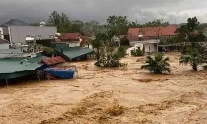 Cảnh báo lũ trên các sông từ Quảng Bình đến Quảng Ngãi do ảnh hưởng bão số 1