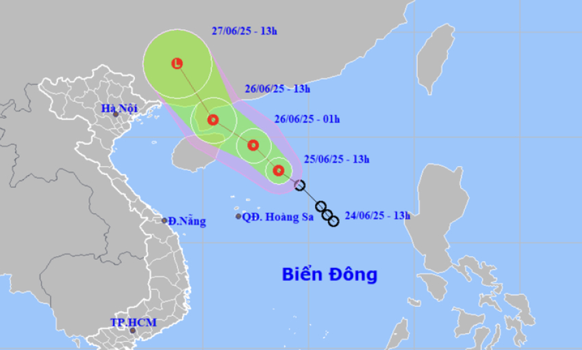 Dự báo mới nhất về áp thấp nhiệt đới trên Biển Đông