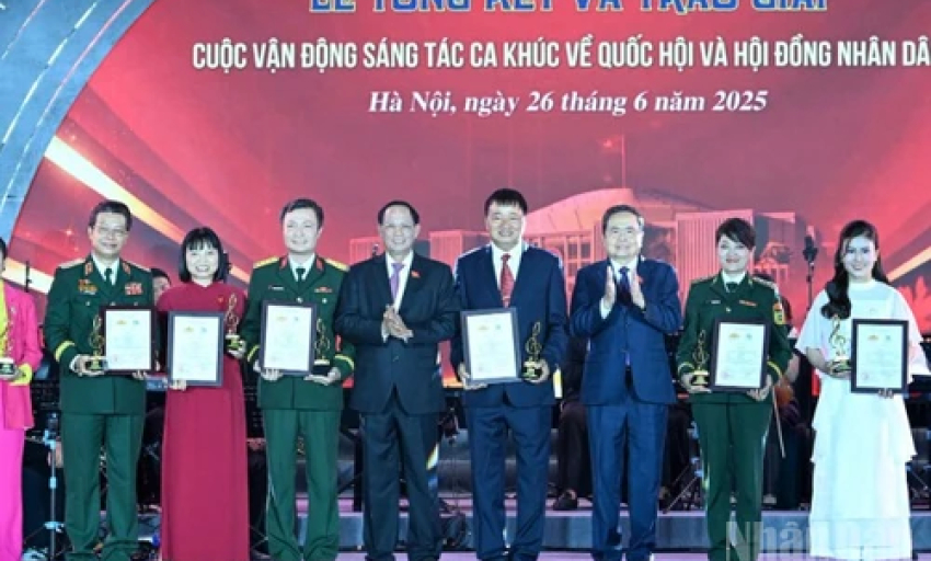 Trao giải Cuộc vận động sáng tác ca khúc về Quốc hội và Hội đồng nhân dân cho 33 tác phẩm âm nhạc xuất sắc