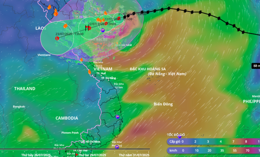 Bão số 3 (Wipha) giật cấp 12, cách Quảng Ninh 120 km