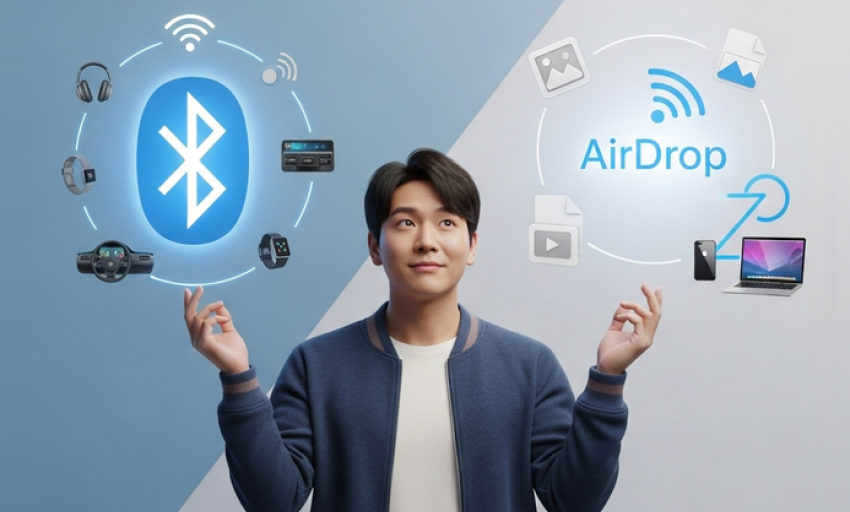 Bluetooth và AirDrop: Tưởng giống, hóa ra không