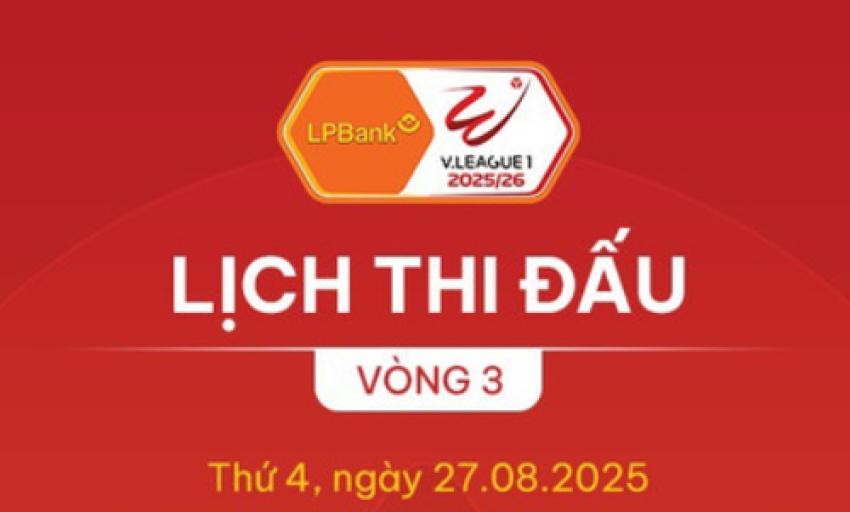 [Infographic] Lịch thi đấu vòng 3 V-League: Thể Công Viettel đối đầu Bình Dương