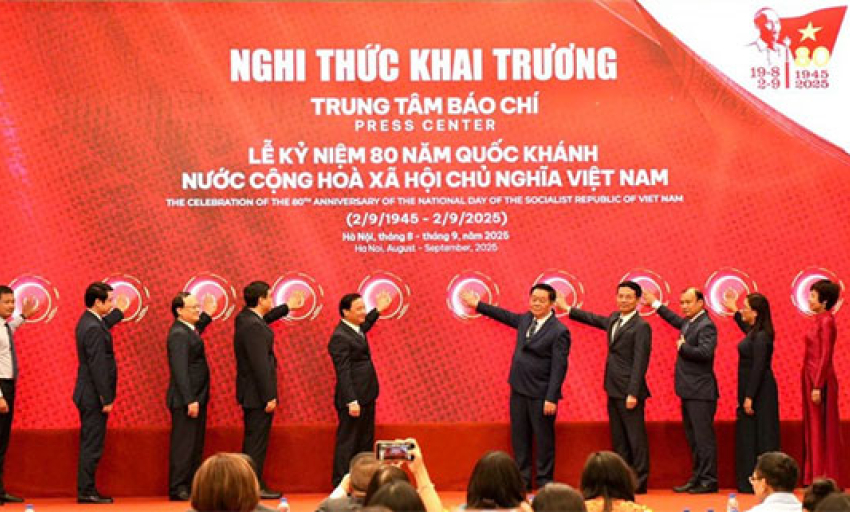 Khai trương Trung tâm Báo chí A80: Nơi tác nghiệp của 1.500 nhà báo Việt Nam và quốc tế