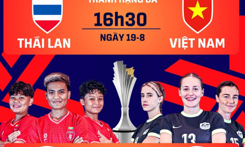 Lịch trực tiếp Giải bóng đá nữ Đông Nam Á 2025: Việt Nam gặp Thái Lan