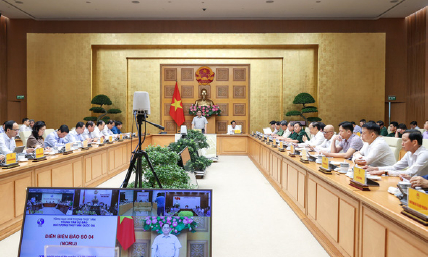 Từ 7h sáng, Thủ tướng chủ trì họp ứng phó khẩn cấp bão Noru trực tuyến tới hơn 1.155 xã phường