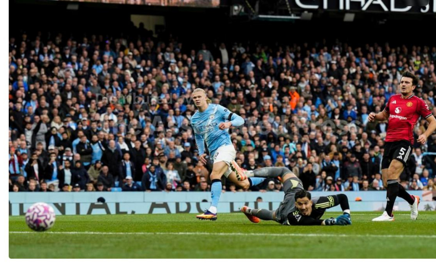 Haaland ghi 2 bàn, Man City đẩy Man United xuống nhóm cuối bảng