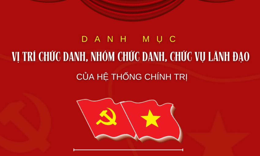 [Infographic] Danh mục vị trí chức danh, nhóm chức danh, chức vụ lãnh đạo của hệ thống chính trị