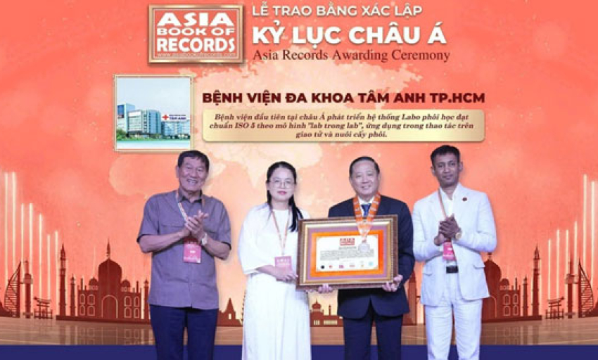 Lần đầu tiên Việt Nam được công nhận kỷ lục châu Á trong lĩnh vực IVF