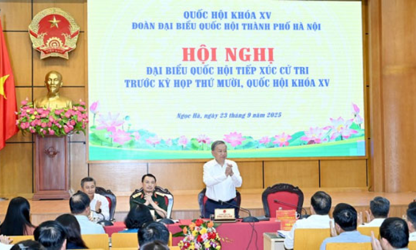 Tổng Bí thư Tô Lâm tiếp xúc cử tri trước Kỳ họp thứ 10, Quốc hội Khóa XV