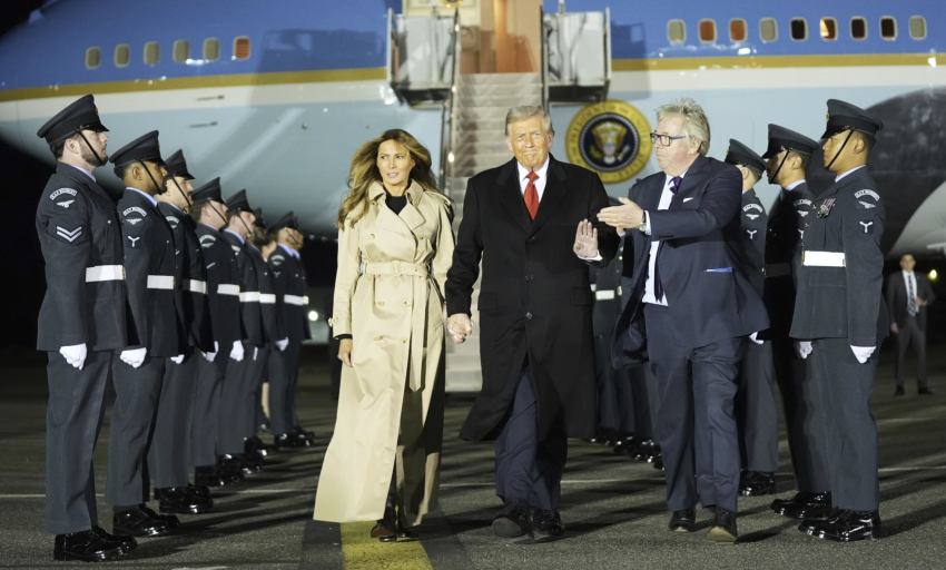 Tổng thống Donald Trump và đệ nhất phu nhân Mỹ đến Anh