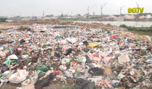 Việt Yên: Ô nhiễm rác thải ven sông Cầu