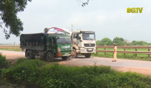 CSGT Lạng Giang với công tác kiểm soát tải trọng phương tiện