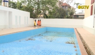 Hiệp Hòa đầu tư xây dựng bể bơi trong trường học