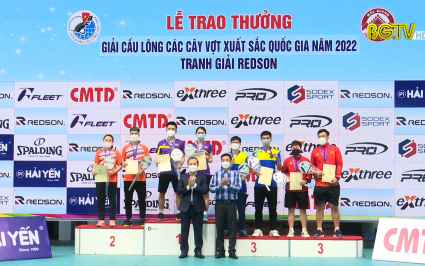 Bắc Giang giành 4 huy chương tại Giải cầu lông các cây vợt xuất sắc quốc gia