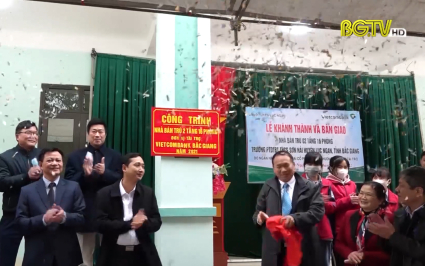 Bàn giao khu nội trú cho trường Phổ thông Dân tộc bán trú - THCS Sơn Hải