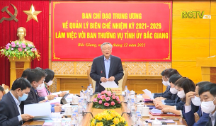 BCĐ Trung ương về quản lý biên chế làm việc với BTV Tỉnh ủy Bắc Giang