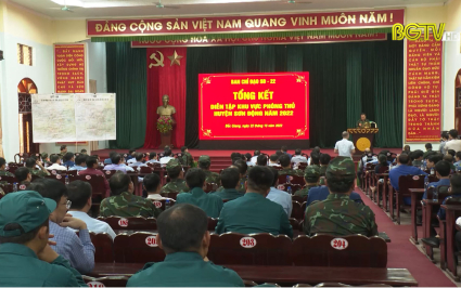 Hoàn thành diễn tập khu vực phòng thủ huyện Sơn Động