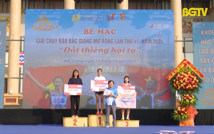 Bế mạc Giải chạy Báo Bắc Giang mở rộng lần thứ 41