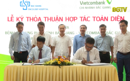 Bệnh viện Ung bướu tỉnh và Vietcombank ký kết thoả thuận hợp tác toàn diện