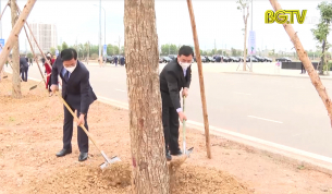Bí thư tỉnh ủy dự lễ phát động Tết trồng cây tại thành phố Bắc Giang