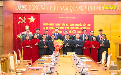 Bí thư Tỉnh ủy gặp mặt đoàn đại biểu dự ĐH Hội Nông dân Việt Nam