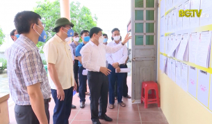 Bí thư Tỉnh ủy kiểm tra công tác phòng chống dịch và chuẩn bị bầu cử