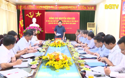 Bí thư Tỉnh ủy làm việc với Ủy ban Kiểm tra Tỉnh ủy