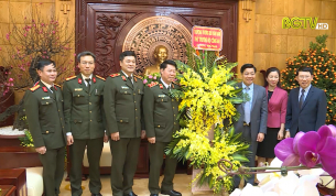 Bộ Công an, Quân đoàn 2 chúc Tết Tỉnh ủy Bắc Giang
