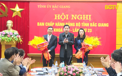 Các đồng chí Nguyễn Thị Hương, Nguyễn Việt Oanh được bầu giữ chức Phó Bí thư Tỉnh ủy
