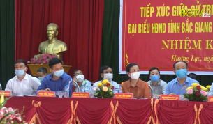 Các ứng cử viên đại biểu HĐND tỉnh tiếp xúc cử tri, vận động bầu cử tại huyện Lạng Giang