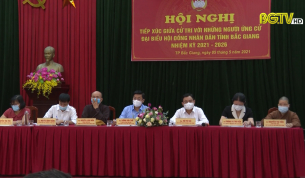 Các ứng cử viên tiếp xúc cử tri, vận động bầu cử tại TP. Bắc Giang