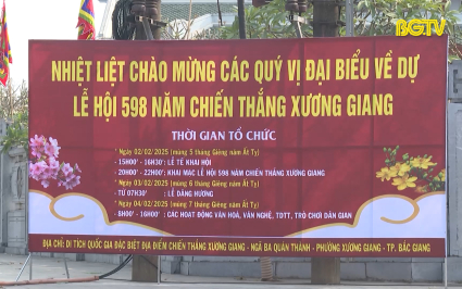 Chuẩn bị lễ hội kỷ niệm 598 năm chiến thắng Xương Giang
