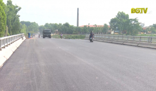 Cơ bản hoàn thành thi công quốc lộ 17 và cầu Đồng qua địa bàn huyện Tân Yên