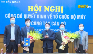 Công bố quyết định bổ nhiệm PGĐ Sở xây dựng và Phó trưởng BQL các KCN tỉnh