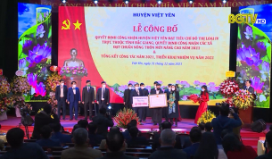 Công bố quyết định công nhận Việt Yên đạt đô thị loại IV
