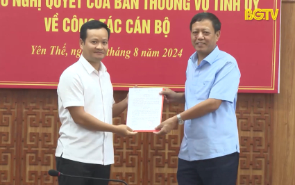 Hội nghị công bố quyết định của Ban Thường vụ Tỉnh ủy về công tác cán bộ