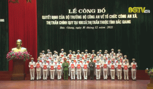 Công bố quyết định về tổ chức công an xã, thị trấn chính quy 