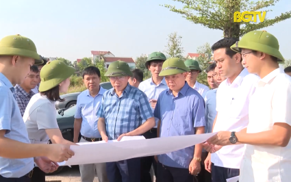 Chủ tịch UBND tỉnh kiểm tra dự án đô thị, khu dân cư tại Lạng Giang
