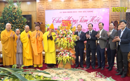 Đại diện các tổ chức Tôn giáo chúc Tết tỉnh Bắc Giang