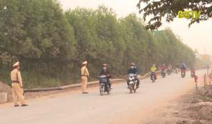 Đảm bảo trật tự giao thông trên đường gom cao tốc Hà Nội - Bắc Giang