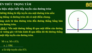 Dạy học trên truyền hình - Hình học lớp 9: Tiếp tuyến của đường tròn