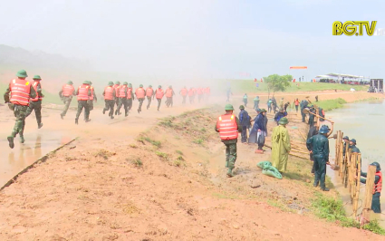 Diễn tập phòng chống thiên tai và tìm kiếm cứu nạn tại huyện Lục Nam