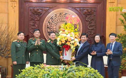 Đoàn công tác Bộ Quốc phòng chúc Tết tỉnh Bắc Giang