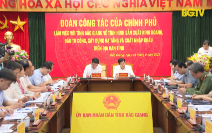 Đoàn công tác Chính phủ làm việc tại Bắc Giang