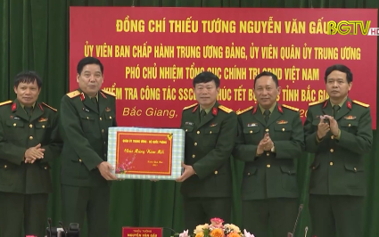 Đoàn công tác Tổng cục Chính trị kiểm tra, chúc Tết Bộ CHQS tỉnh