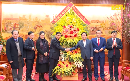 Đoàn đại biểu tỉnh Bắc Giang đến thăm, chúc Tết tỉnh Bắc Ninh